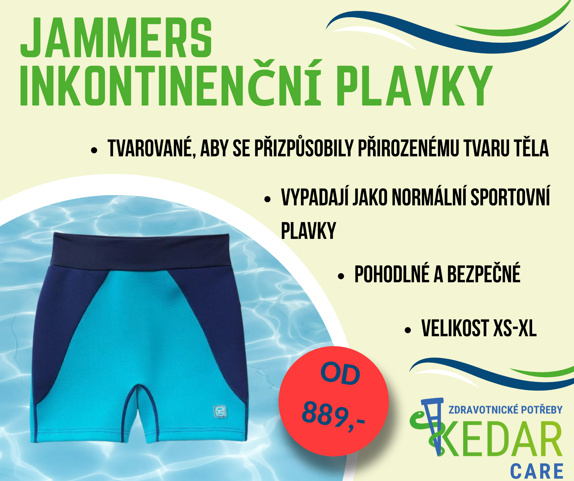 Složení šortek: 100 % neopren lemy: 69 % nylon, 31 % elastan